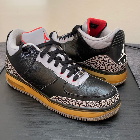 Jordan Fusion 3 ‘Black Cement’ Men’s Size 9 - Picture 1 of 5